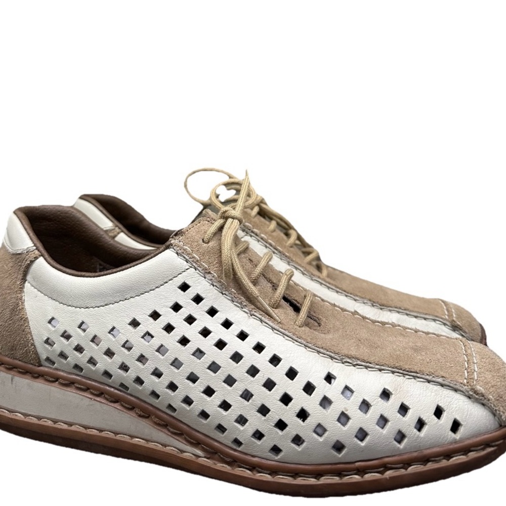 Rieker Women’s Brown and Cream Comfort Shoes Size 7